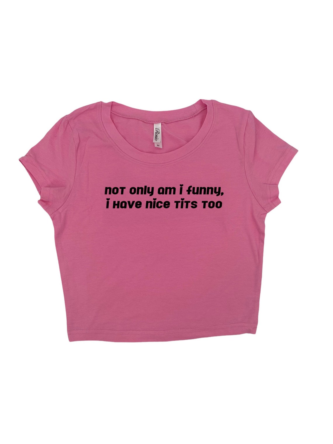 Y2K Not Only Am I Funny Baby Tee Crop Top Etsy