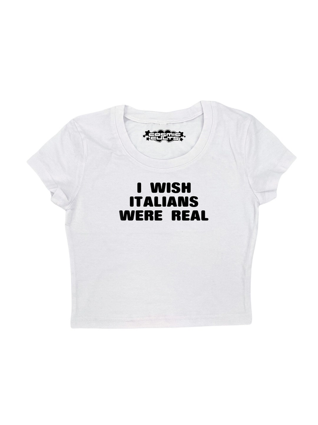 I Wish Italians Were Real Y2K Crop Top Tee Shirt - Etsy