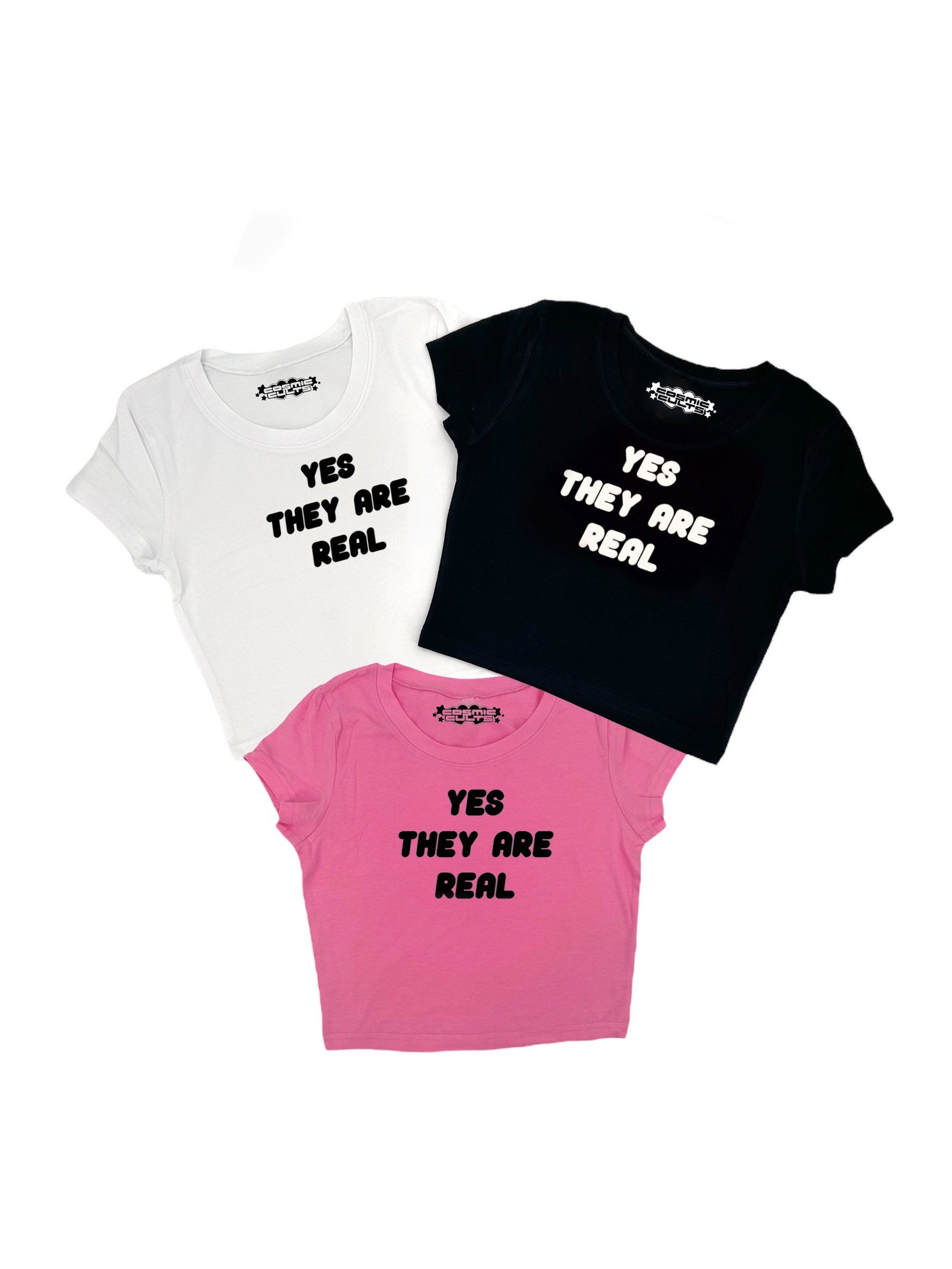 Y2K Yes They Are Real Baby Tee Crop Top Etsy