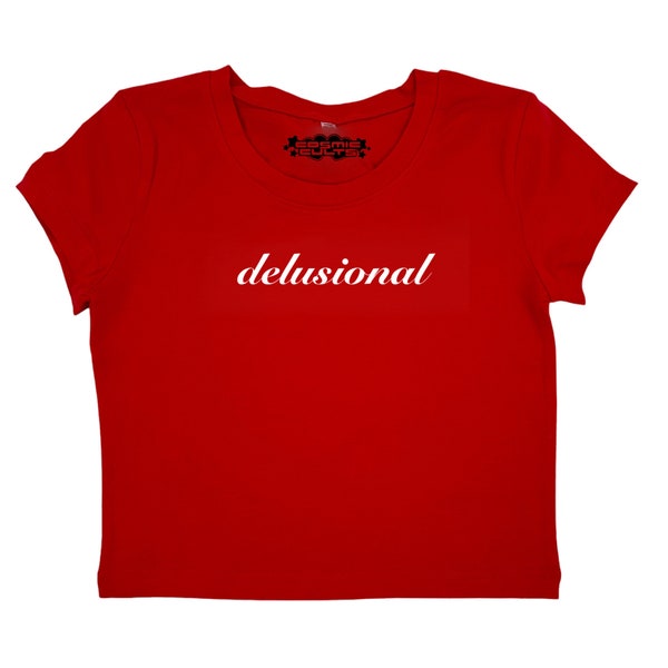 Delusional Y2K crop top tee shirt