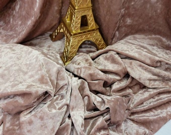 Dusty Rose Stretch Velvet Fabric: 60" Wide, Sold By The Yard