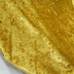 Gold Crush Velvet Fabric: 60" Wide Stretch Spandex, Sold By The Yard