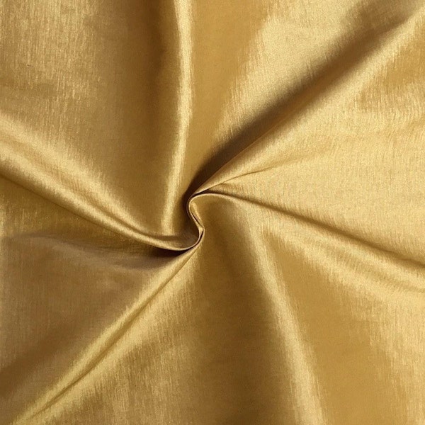 Taffeta Stretch Fabric 2-Way Stretch 58" Wide by The Yard (Gold)