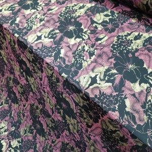 Fabric Sold by the Yard Black Spandex Floral Flowers Fashion - Etsy