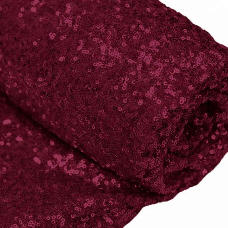 Burgundy Sequin Mock Neck main image 0
