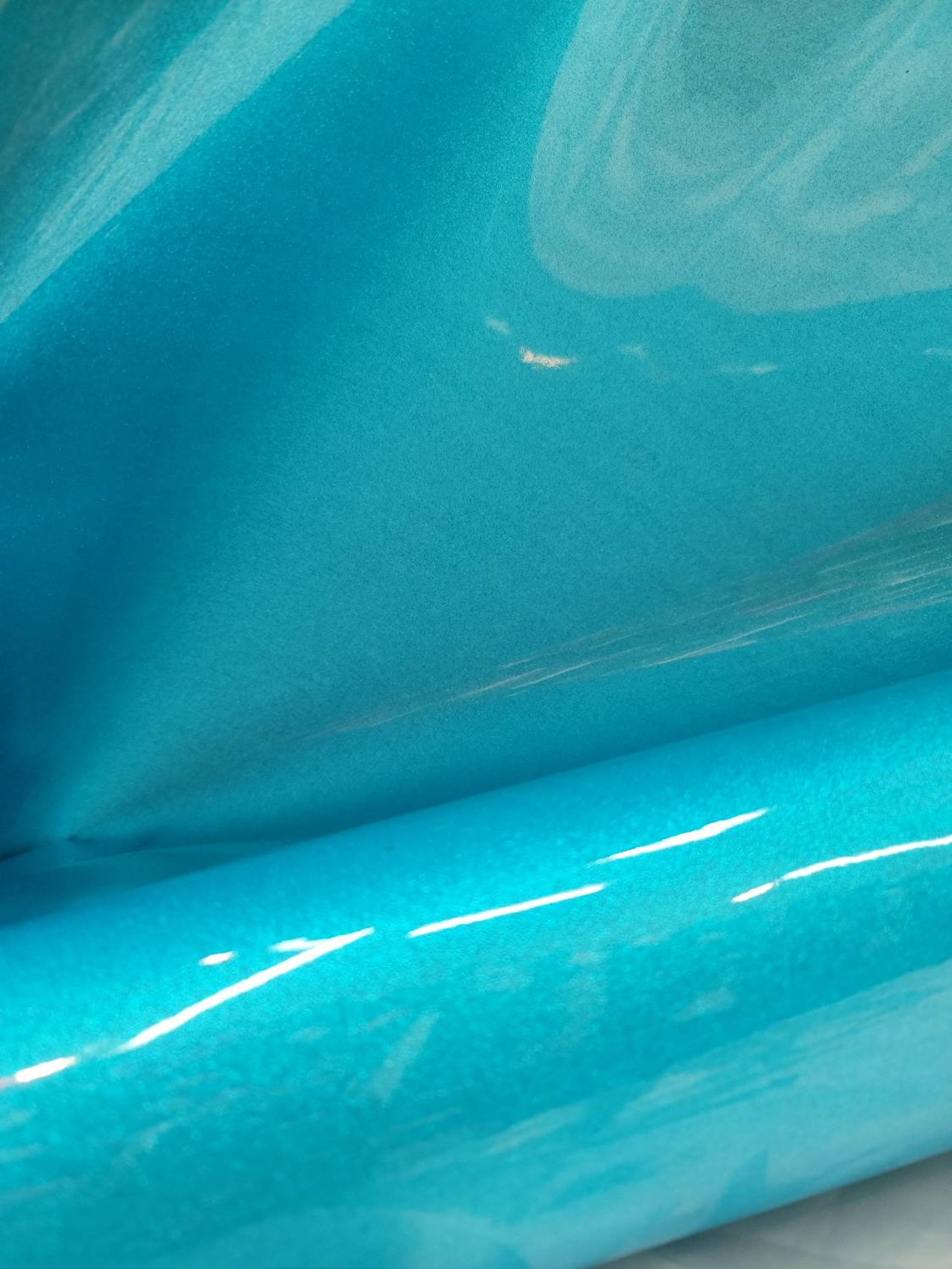 Turquoise Vinyl Shine Glitter Fabric By The Yard Glossy Vinyl Etsy