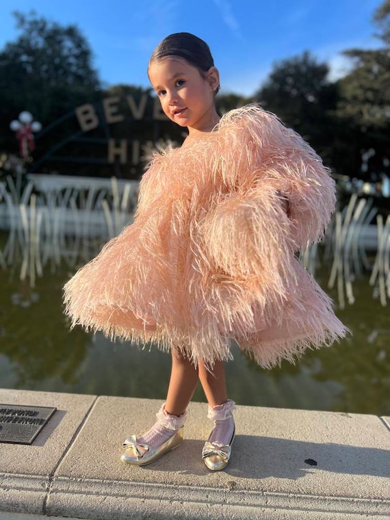 Gold Girl Dress Shaggy Dress Fashion Girl Dresses Black