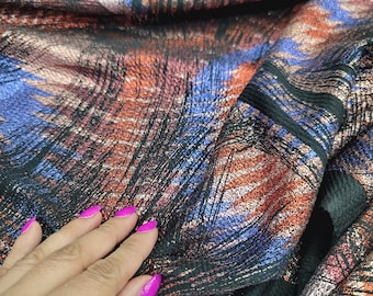 Metallic Shimmer Stretch Spandex Fabric: Red, Royal Blue, Black - 60 Inch Wide