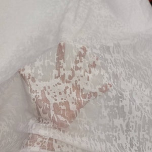 White Jersey knit Stretch Fabric By The Yard Tie dye Sheer Fashion Spandex Fabric Clothing Draping Dress Shirt New Fabric