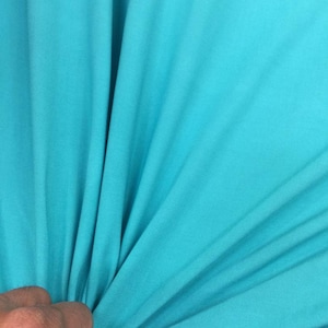 Rayon Challis Turquoise Fabric Sold By Yard Soft Flowy Organic Clothing Dress Sheer Fashion Made From The Bamboo