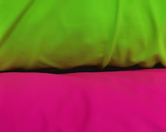Neon Pink & Green Stretch Nylon Spandex Fabric: Swimwear, Clothing - By The Yard
