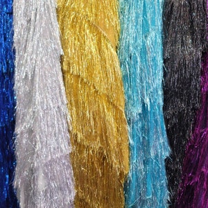 Metallic Fringed Lace Fabric - Fashion Fabric Sold By The Yard
