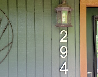 House Numbers - Outdoor Address Number Sign - Painted Wooden Numbers