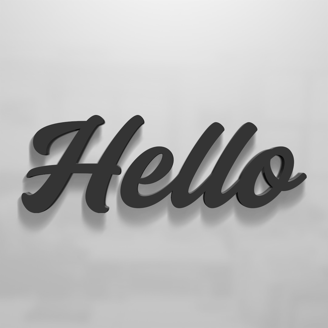 Wood Hello Sign | Hello Word Sign | Large Wooden Letters for Wall Decor ...