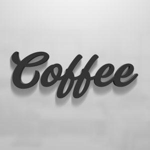 Coffee Bar Sign | Wood Coffee Sign In Script Letters | Farmhouse Kitchen Decor | Wooden Letters