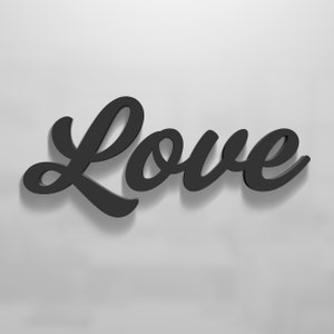 Love Sign | Script Love Sign for Wall | Wood Love Sign | Wedding and Anniversary Gifts | Large Love Sign | Love Word Sign