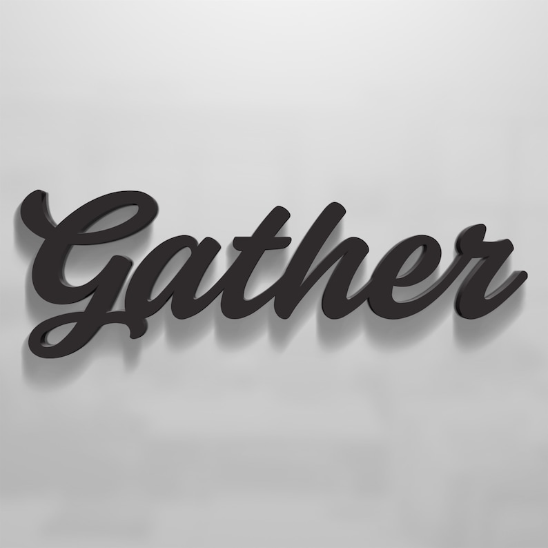 Wooden Gather Sign