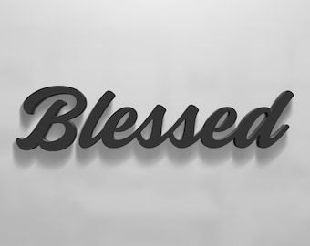 Wood Blessed Sign | Blessed Wall Decor | Blessed Word Sign | Thanksgiving Decor | Family Room and Dining Room Decor | Large Blessed Sign