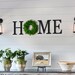 HOME Sign With Wreath - Painted Home Sign for Wall Decor – Wooden Letter Farmhouse Decor 