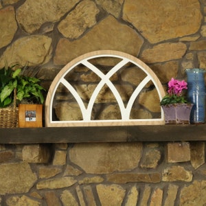 Farmhouse Wooden Window Frame Wall Decor in Distressed White - Farmhouse Decor - Mantle Decorating