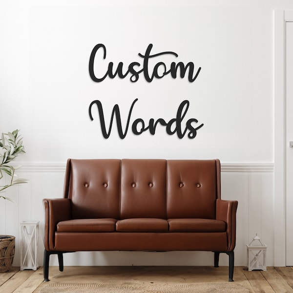 Custom Script Wooden Words | Personalized Wood Wall Letters | Wedding Backdrop Sign | Custom Decor