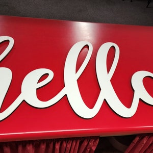 Wood Hello Sign for Wall Decor Entryway Decor | Family Room and Living ...