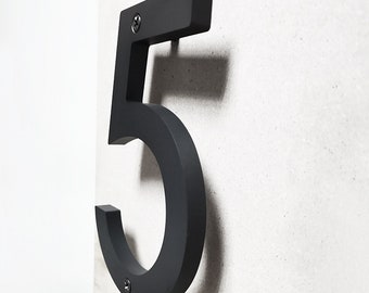 5" Outdoor House Number - Address Sign, Modern Address Number Sign, Mid-Century Door House Number