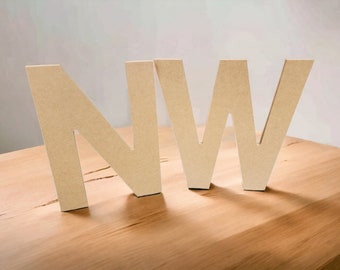 Unpainted Wooden Letters For Crafts- Wall Letters For Nursery Decor, Gameroom, Monogram And More