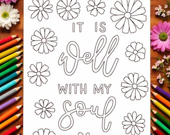 Dibujos para colorear con motivos florales retro: Motivadores e inspiradores (Descarga digital)