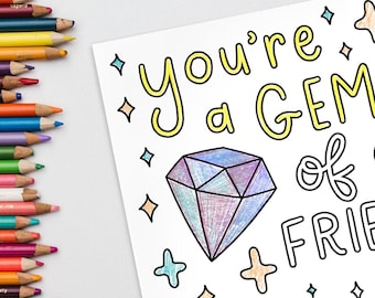 Páginas para colorear de San Valentín / / Para niños / Amistad / Divertidos y tiernos