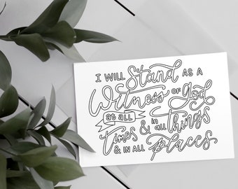 Young Women Theme Coloring Pages | LDS Young Women | Printable LDS Coloring Pages | General Conference Coloring | Young Women Theme Poster