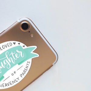 Latter-day Saint Stickers Young Women and Young Men Theme Families are Forever Daughter (blue)