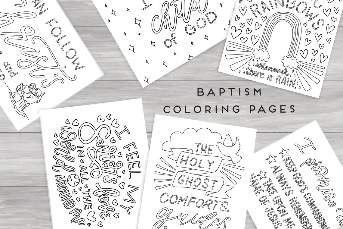 Baptism Coloring Pages Christian Jesus Coloring Pages Printable LDS ...