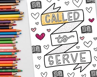 Missionary Work Coloring Pages | LDS Primary | Printable Primary Song Coloring Pages | General Conference Coloring | BIG coloring page