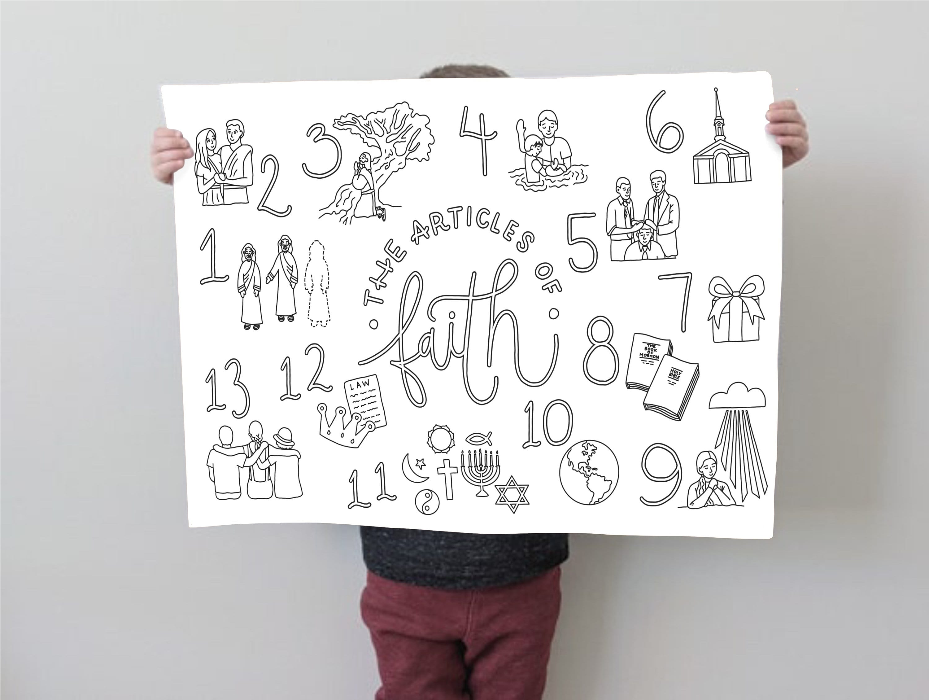 Articles of Faith Coloring Page | Christian | Printable BIG Coloring ...