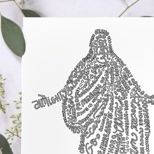 Names of Christ Coloring Page Christian Printable Coloring Page Scriptural Names of Christ Disciple image 3