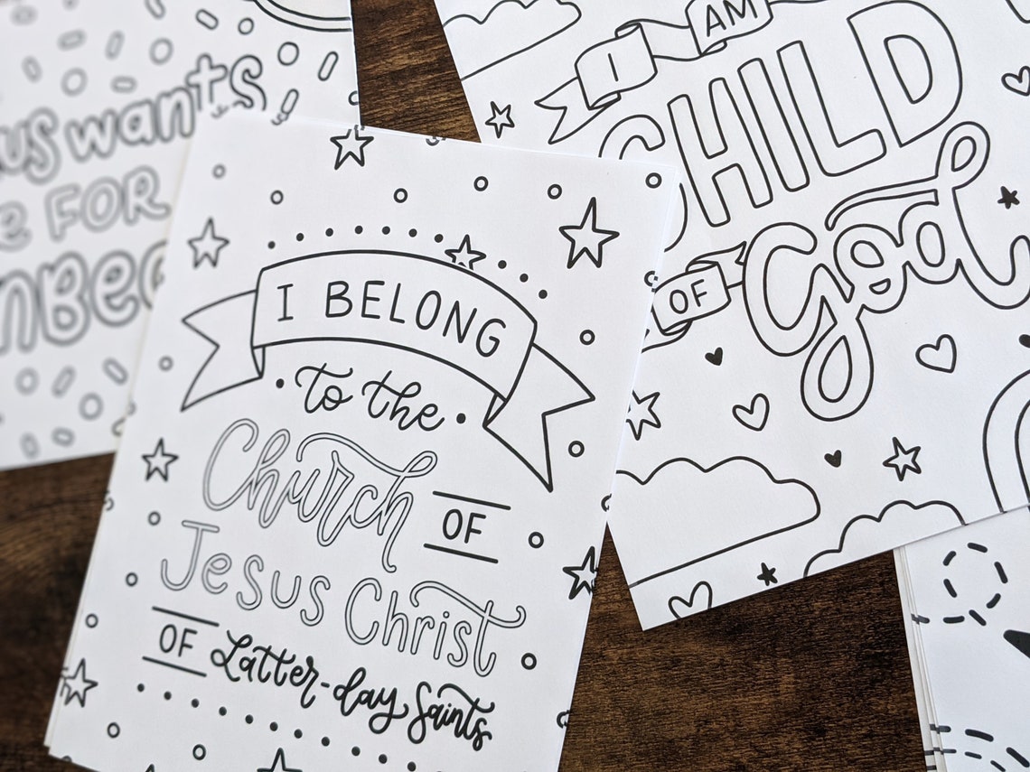 Primary Song Coloring Pages LDS Primary Printable Primary - Etsy
