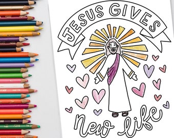 Jesus Coloring Pages | Christian Coloring | Printable Primary Coloring Pages | General Conference Coloring |  New Testament | Bible Art