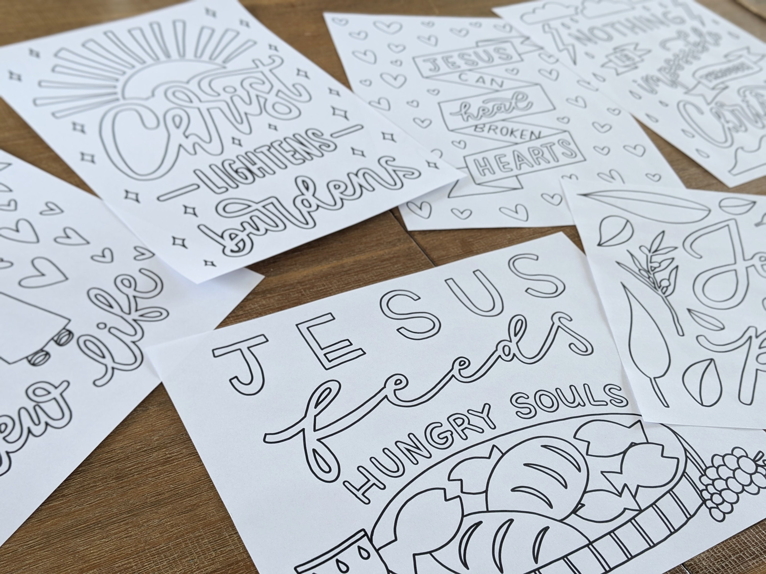 Jesus Coloring Pages: Christian Art, Bible Study (digital Download) - Etsy