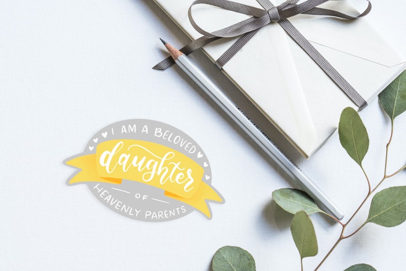 Latter-day Saint Stickers Young Women and Young Men Theme Families are Forever Daughter (yellow)