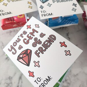 Gem Ring Pop Valentines Coloring Page DIY Valentines Children's Printable Valentines image 3