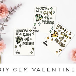 Gem Ring Pop Valentines Coloring Page DIY Valentines Children's Printable Valentines image 6