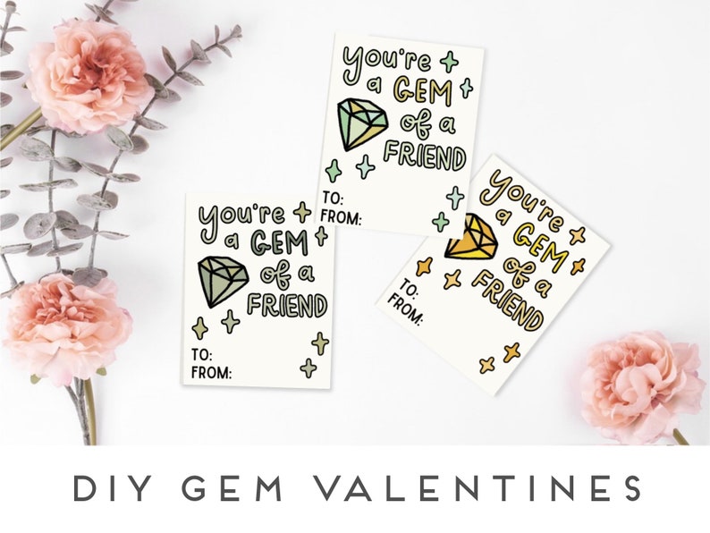 Gem Ring Pop Valentines Coloring Page DIY Valentines Children's Printable Valentines image 6