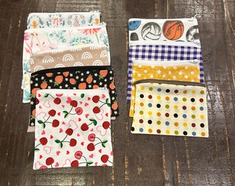 Handmade Mini Zipper Pouches