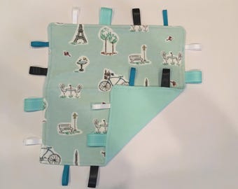 Paris Tag Blanket | Sensory Toy for Babies