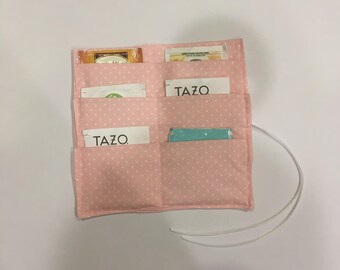 Pink Polka Dot Tea Wallet