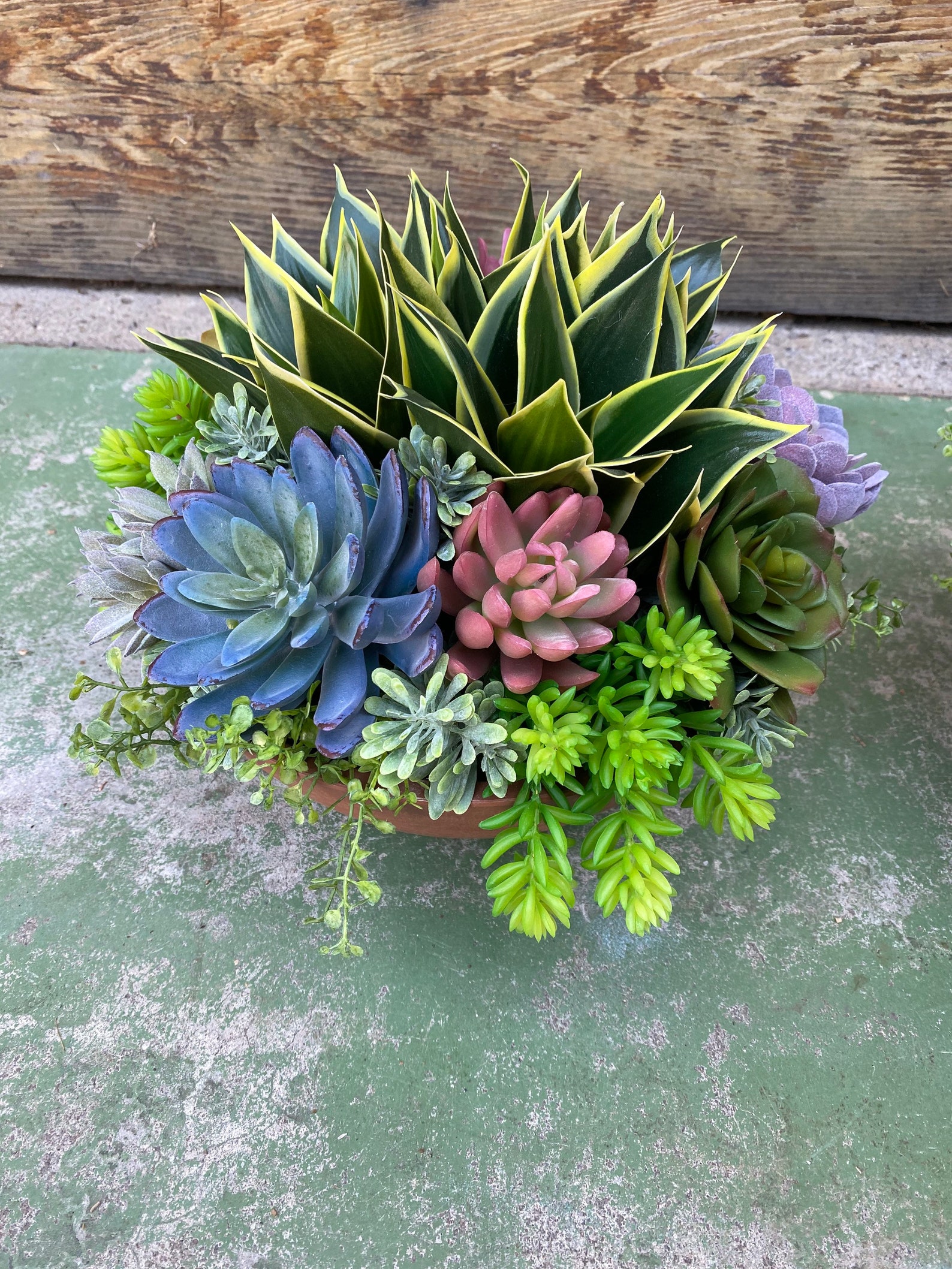 Large Faux Succulent Centerpiece Arrangement Etsy