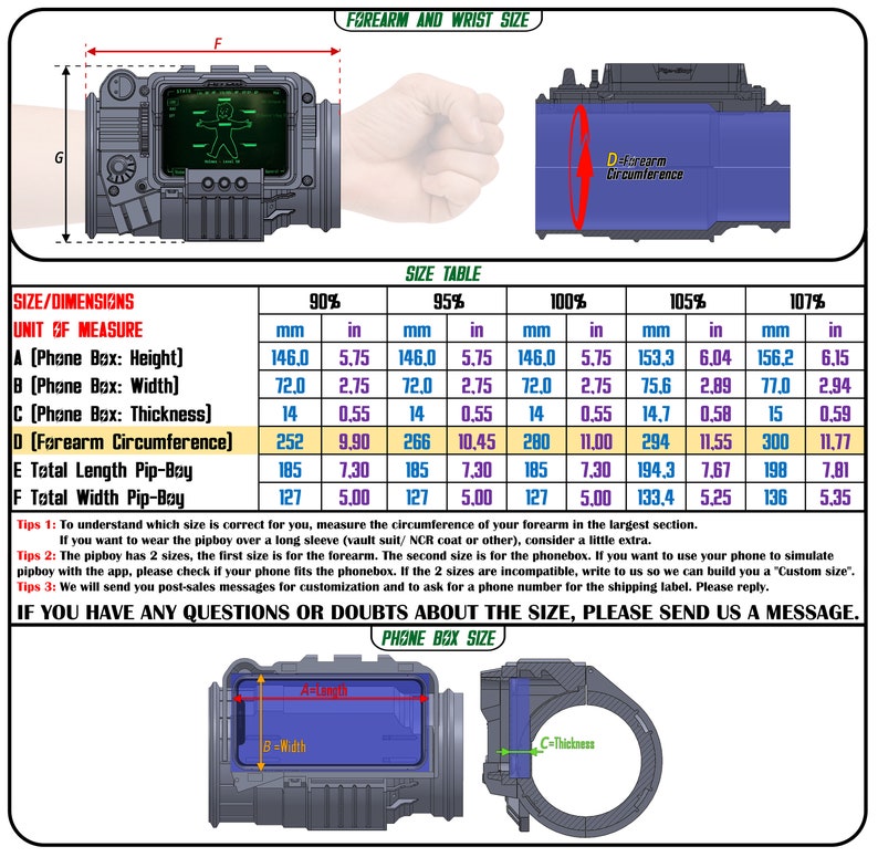 Fallout inspired PIPBOY 3000 Prop in 1:1 scale / Cosplay Prop / Handmade / Unofficial / Fan-Art / Videogame Nerd Geek Gift image 7