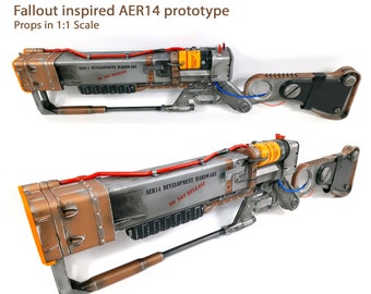 Fallout inspired AER14 Prototype - Laser Rilfe 1:1 scale - Collector's item - Cosplay Props / Unofficial / Fan-Art / Videogame Gift
