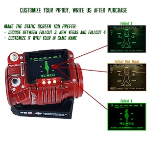 Fallout inspired PIPBOY 3000 Nuka Cola Version Prop in 1:1 scale / Cosplay Prop / Handmade / Unofficial / Fan-Art / Videogame Nerd Geek Gift image 6